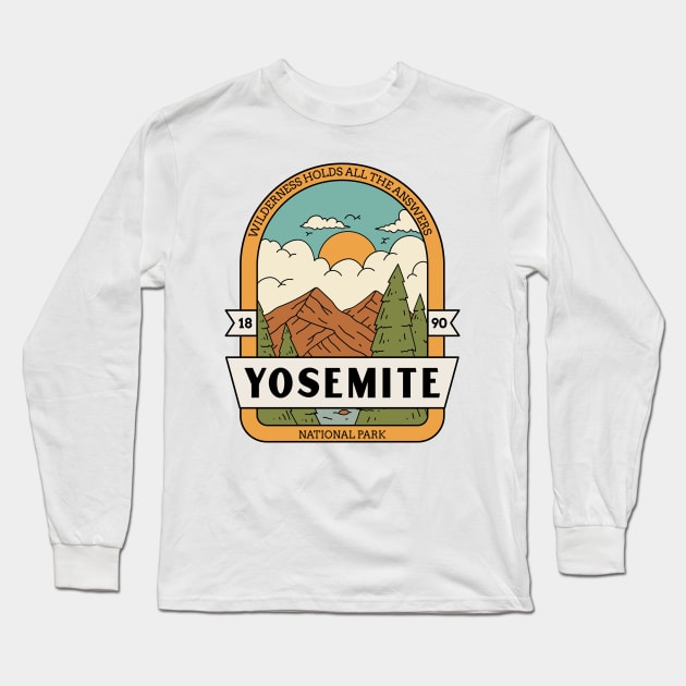 Yosemite National Park Hiking Camping Outdoors Outdoorsman Long Sleeve T-Shirt by Tip Top Tee's